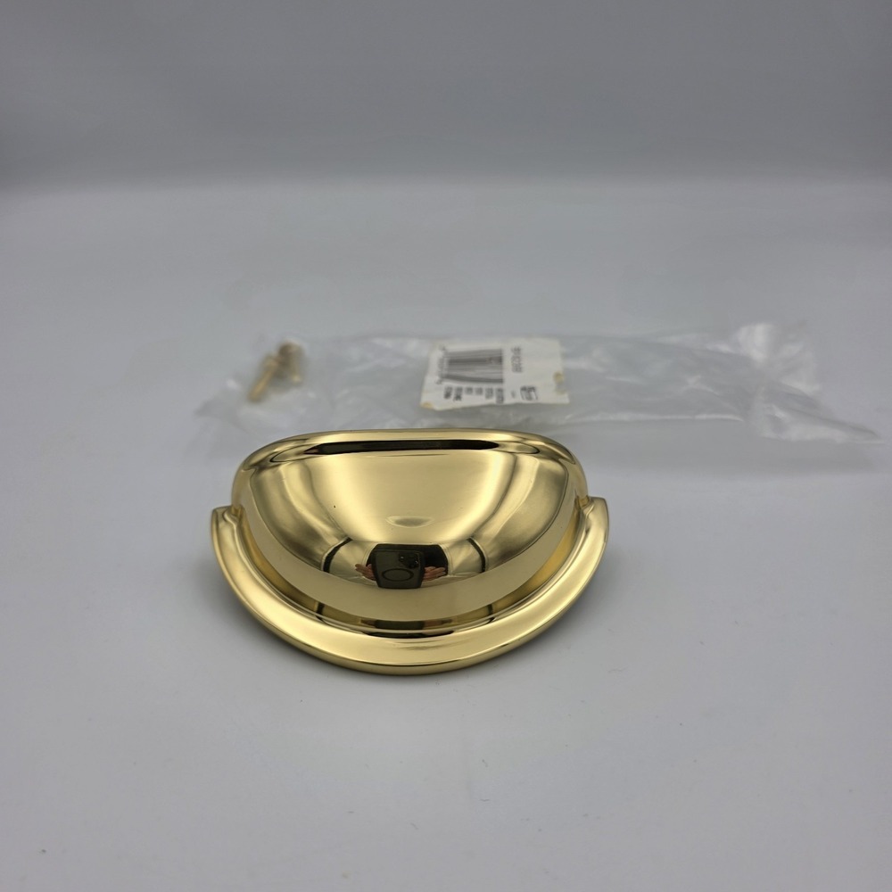 1 Amerock BP-4235-B Vtg Style‎ Brass Cup Cabinet Drawer Pull Handle 3.50" NEW